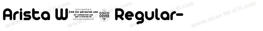 Arista W05 Regular字体转换